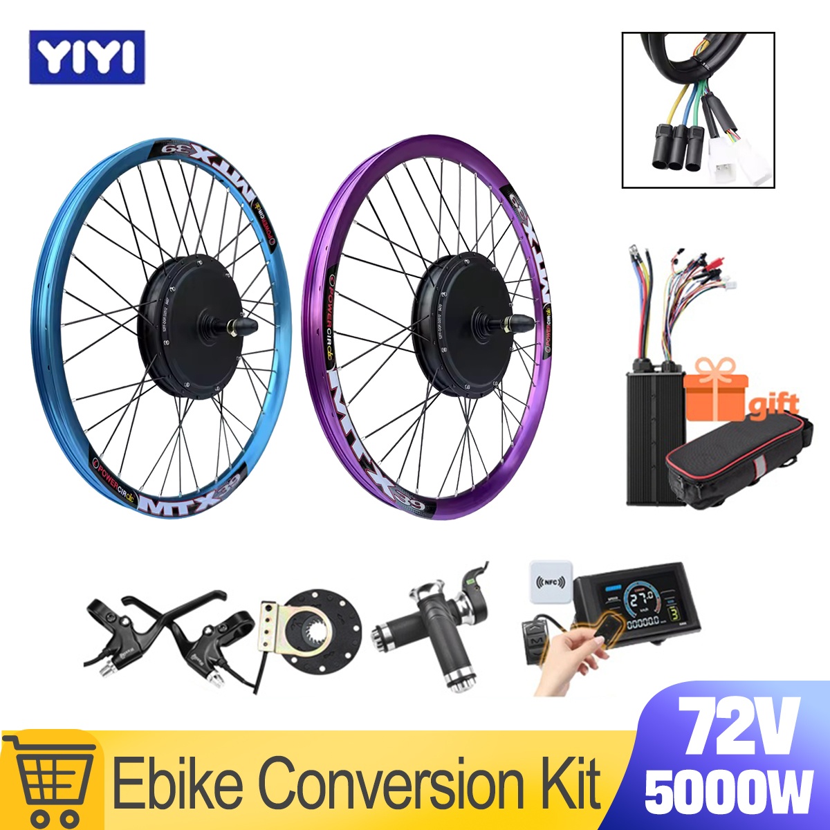 Nieuwe MTX39 72V 5000W E-bike  - Ebike Conversion Kit 72V 3000W recensie en prijs
