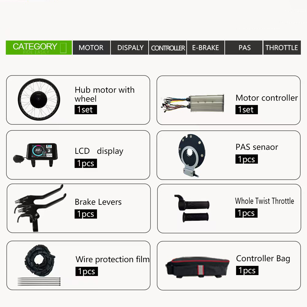 Mtx39 60v 72v 3000w Achterwiel - Ebike Conversion Kit 72V 3000W recensie en prijs