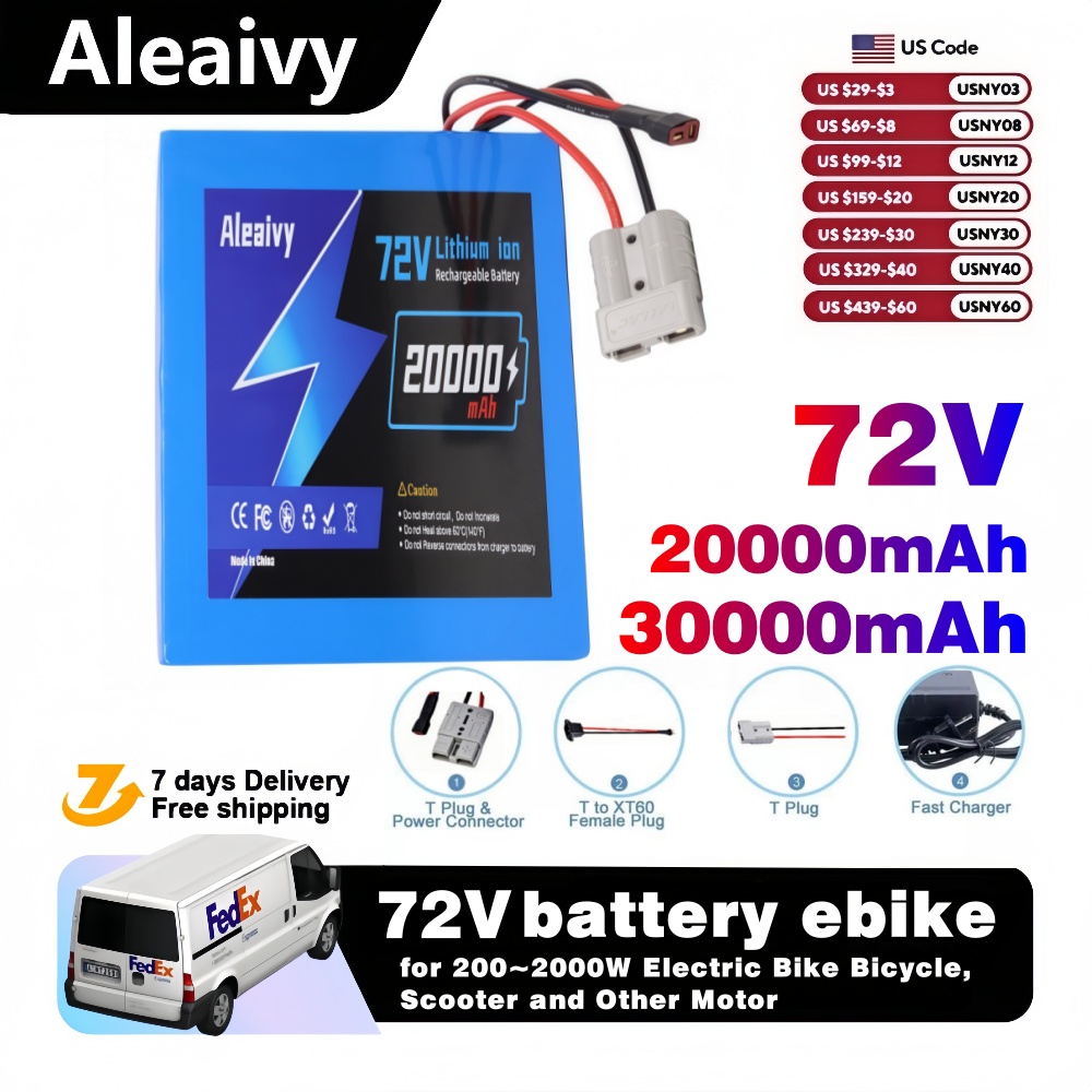 Verzending vanuit de VS: 72V 2 - Electric Bicycle Battery 72V 30Ah recensie en prijs