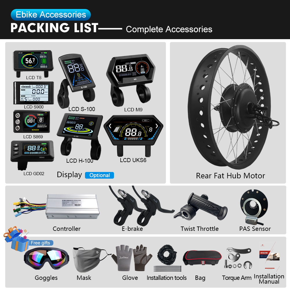 Elektrische Fatbike Kit 48V 15 - 72V 5000W Hub Motor Kit recensie en prijs